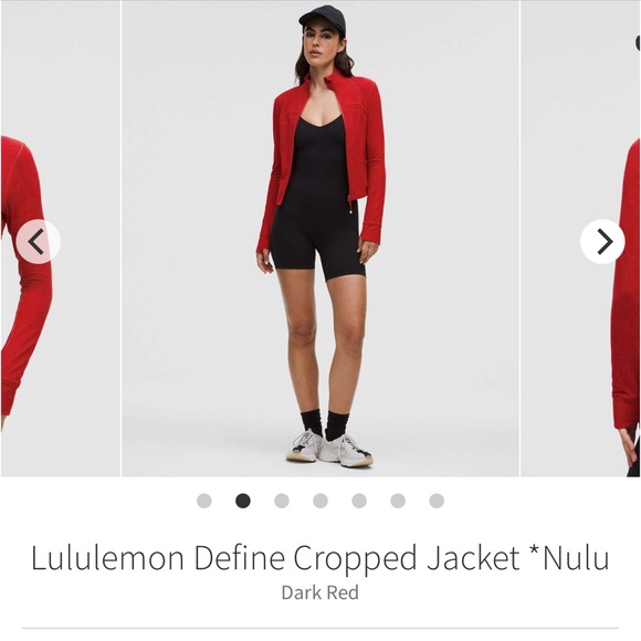 🆕 DARK RED!! - NWT lululemon define cropped jacket *nulu SIZE 4 - Picture 13 of 16